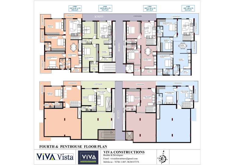 VIVA VISTA - FOURTH & PH FLOOR PLAN